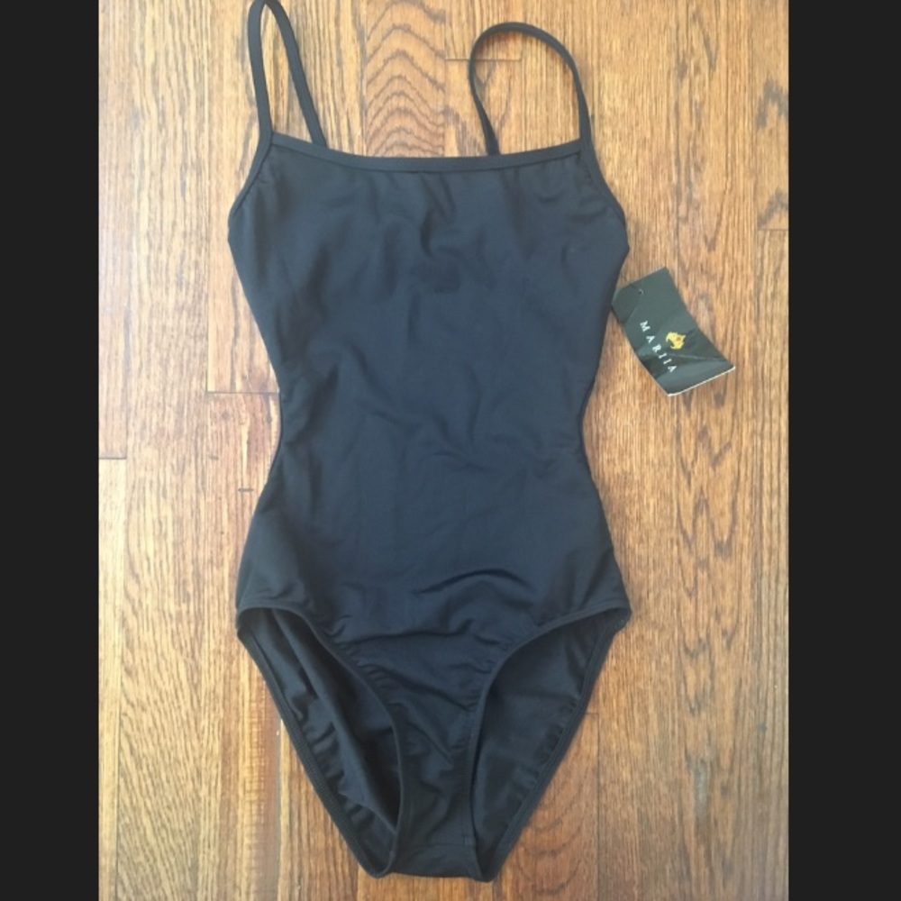 NEW W/ TAGS. MARIIA Black Leotard W/ Cut Out Back.